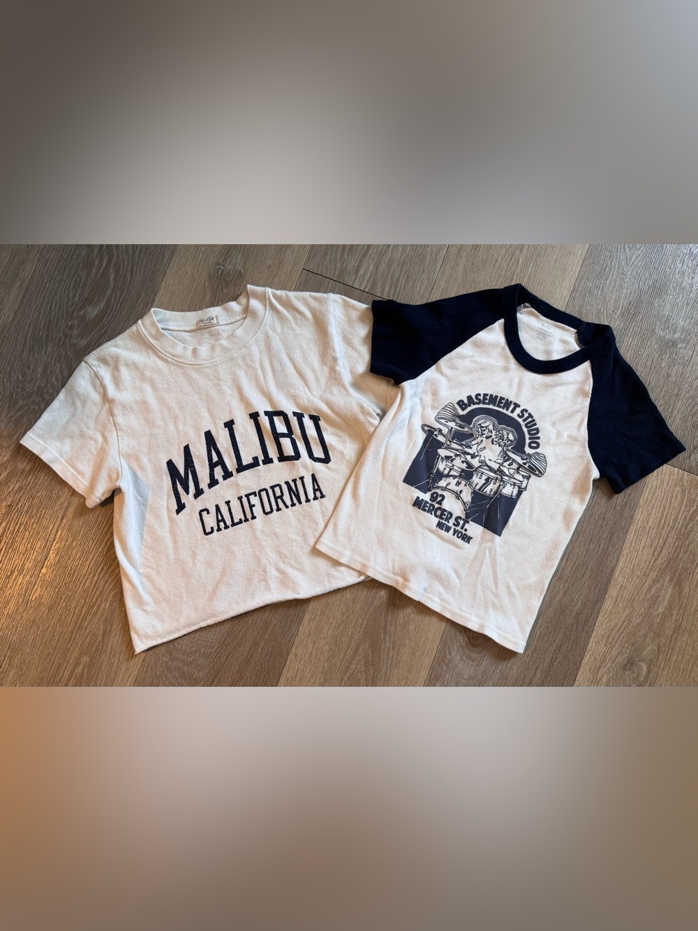 Set of 2 Brandy Melville (John Galt label) graphic t-shirts Size Small